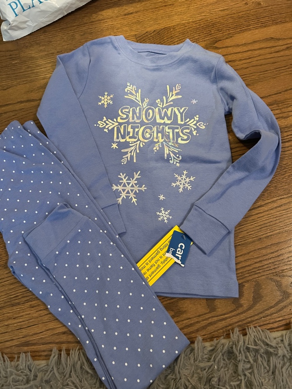 Carter's Lilac 'Snowy Nights' Long-Sleeve Pajama Set